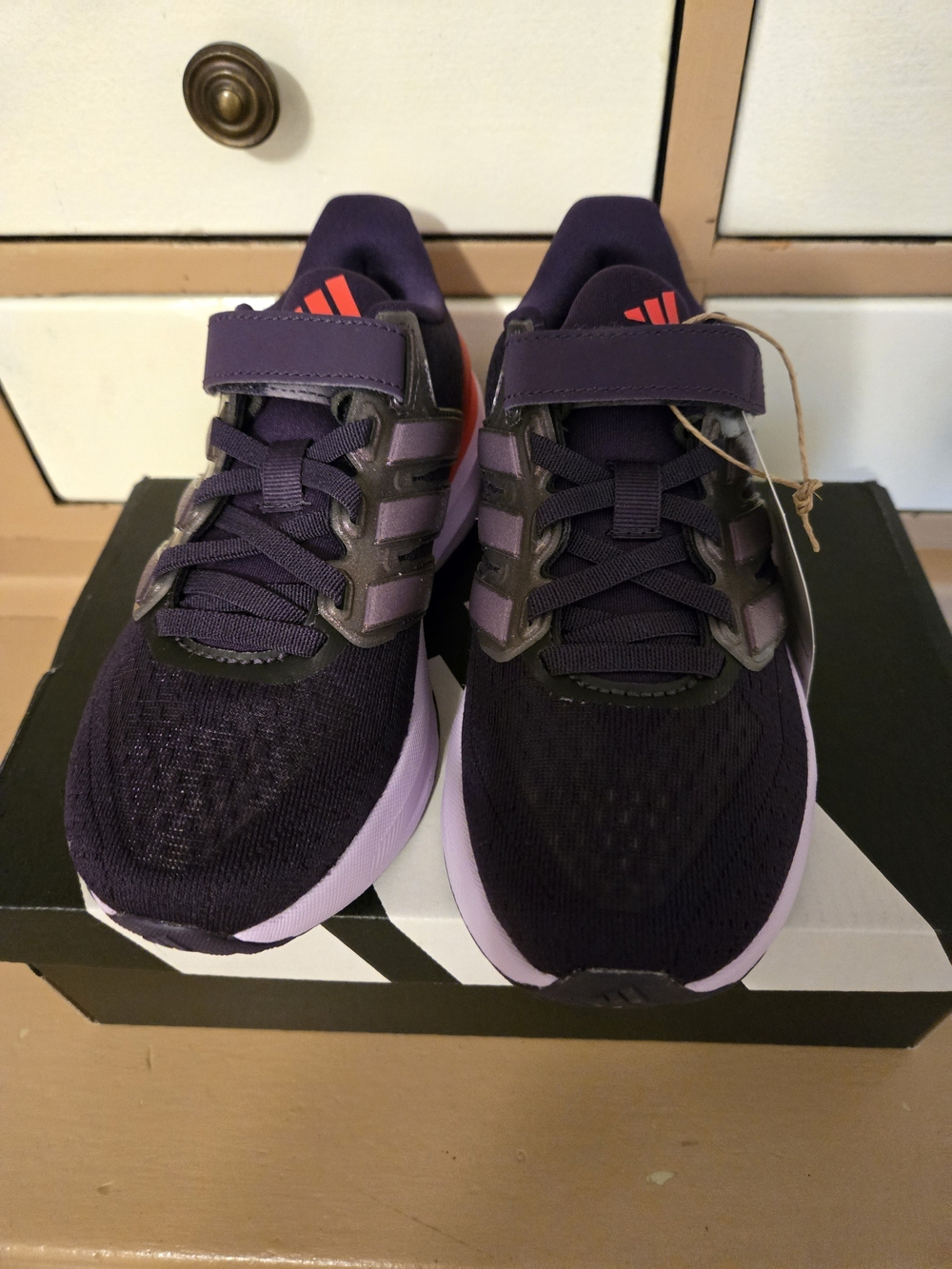 adidas Kids Purple and Pink Athletic Sneakers